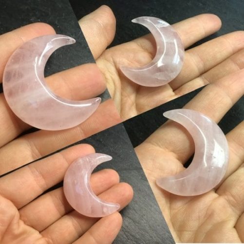 Lune en quartz rose