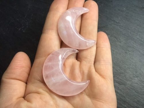 Lune en quartz rose