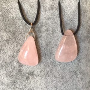 Pendentif quartz rose mada