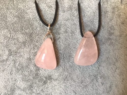 Pendentif quartz rose mada