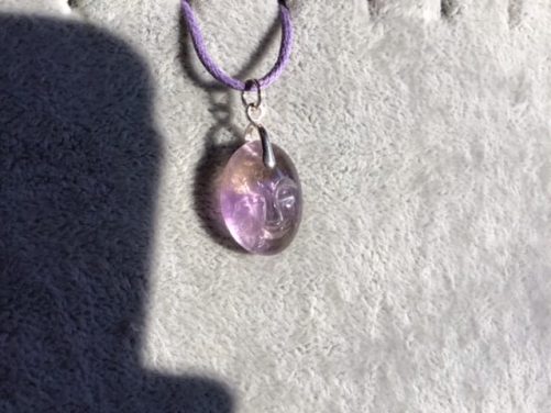 Pendentif ametrine naturelle souriante