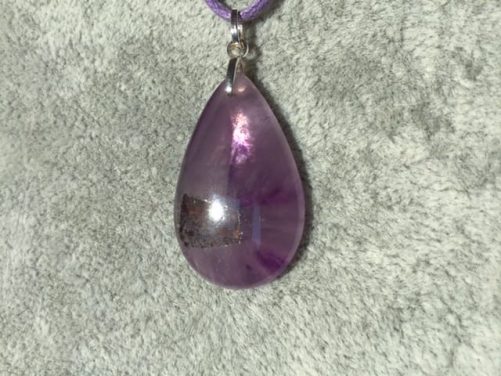 Pendentif goutte amethyste