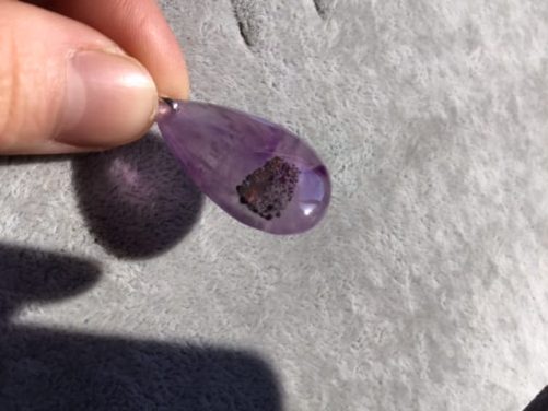 Amethyste avec goethite