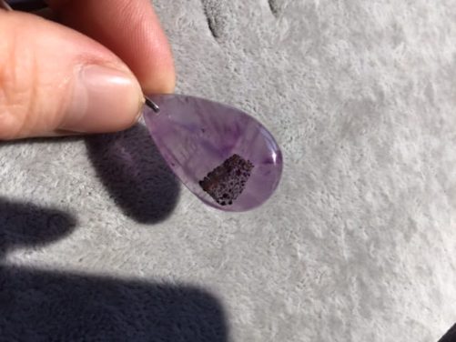 Amethyste avec goethite