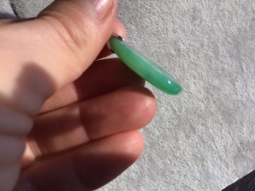 Pendentif chrysoprase goutte