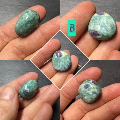 Rubis fuschite pierres roulees