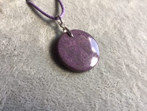 Pendentif stichtite rond