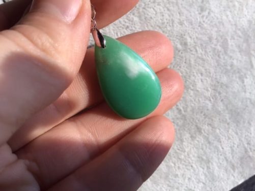 Pendentif chrysoprase goutte