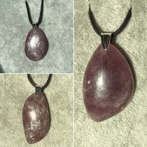 Angelite violette en pendentifs