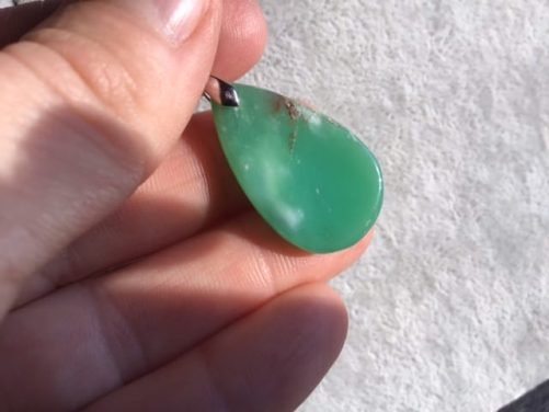 Pendentif chrysoprase goutte