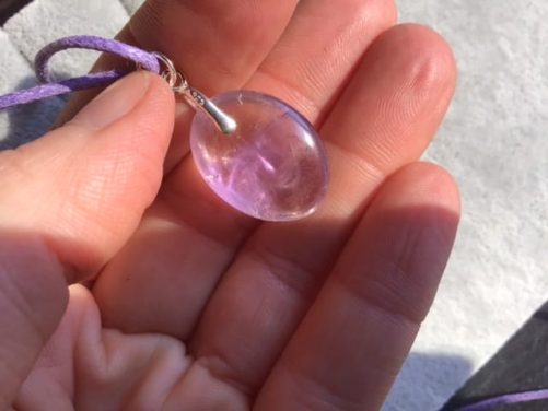 Pendentif ametrine naturelle souriante