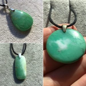 Pendentifs en chrysoprase