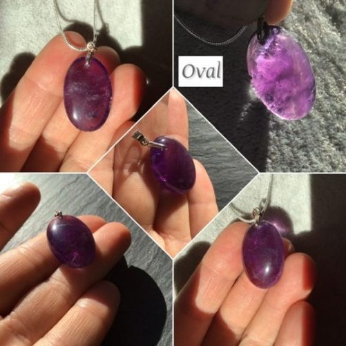 Pendentifs amethyste variés