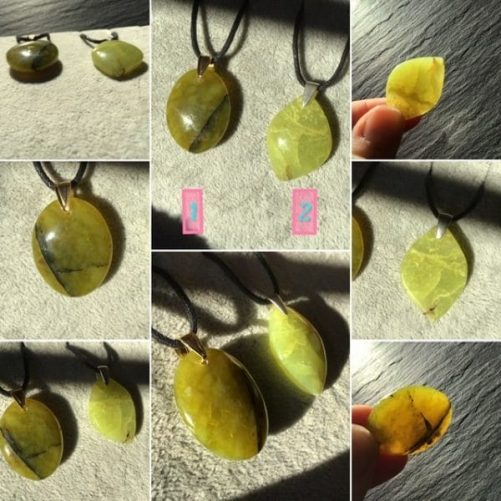 Pendentifs opale verte