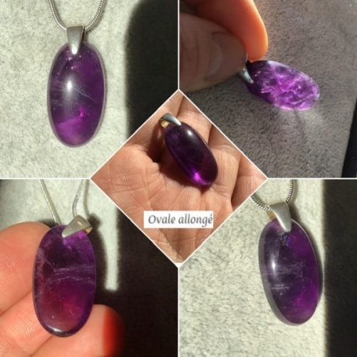 Pendentifs amethyste variés