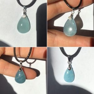 Petits pendentifs aigue marine