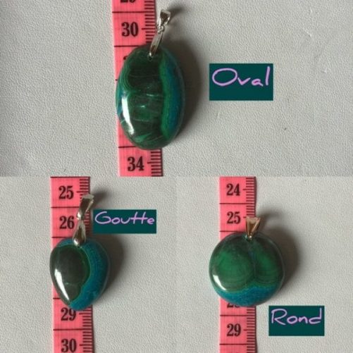 Pendentifs chrysocolle malachite