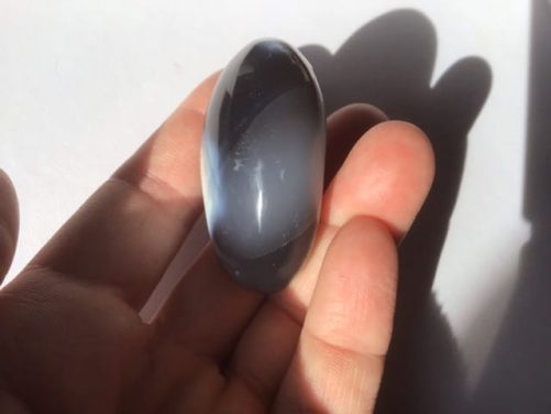 Galet agate neige