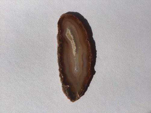 Tranche agate naturelle orange rouge