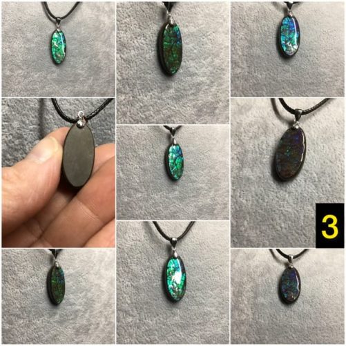 Pendentif ammolite du Canada