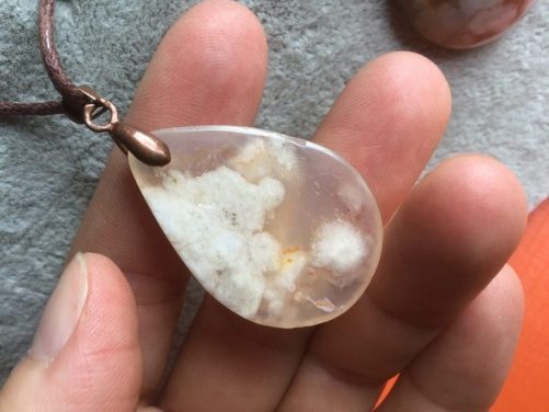 Pendentif agate sakura