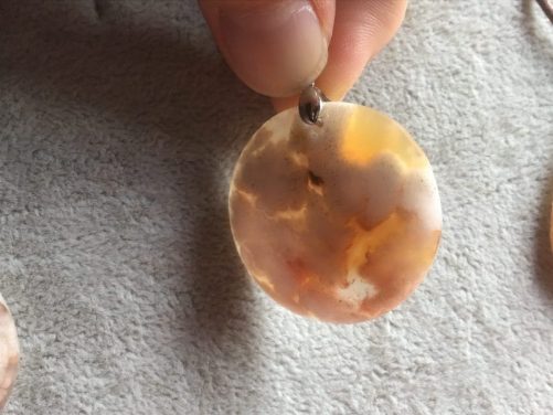 Pendentif agate sakura