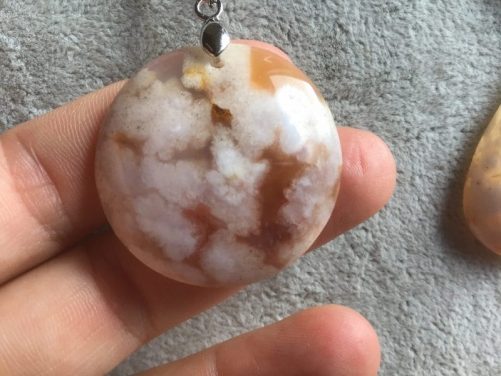 Pendentif agate sakura