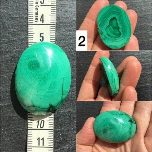Galets malachite face plane