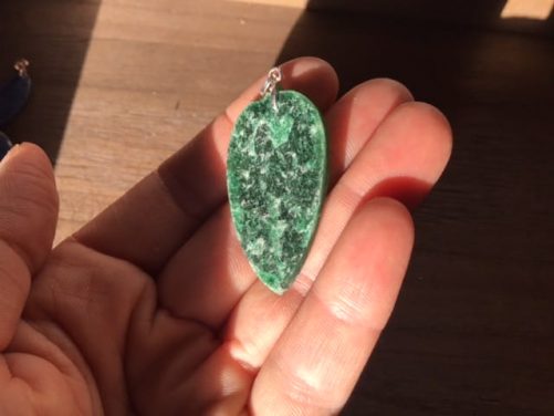 Pendentif aventurine semi brute