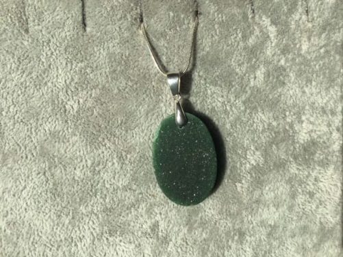 Pendentif aventurine oval semi brut
