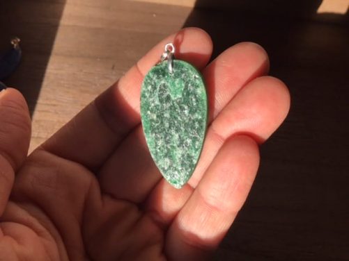 Pendentif aventurine semi brute
