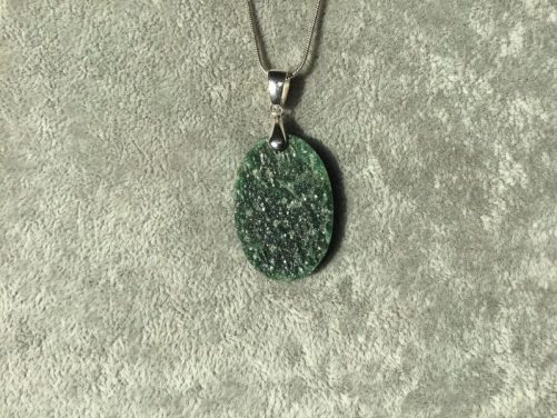 Pendentif aventurine oval semi brut