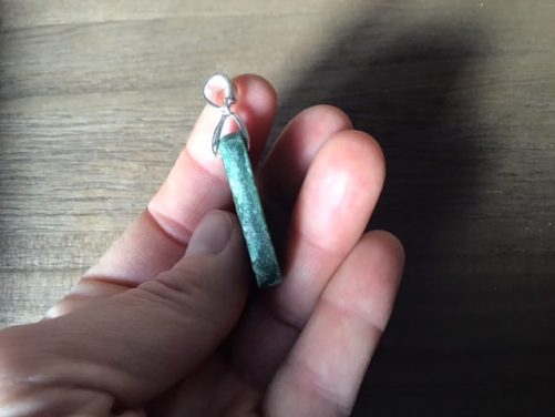 Pendentif aventurine oval semi brut