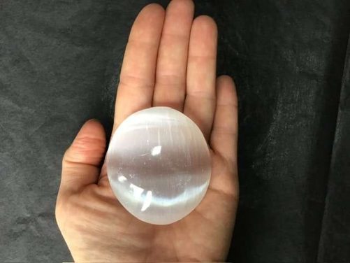 Sélénite au Format idéal pour séance de lithotherapie