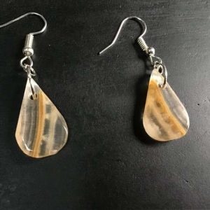 Boucles d’oreilles goutte aragonite