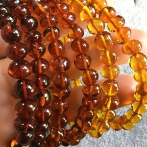 Bracelet ambre cognac