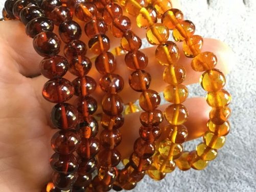Bracelet ambre cognac