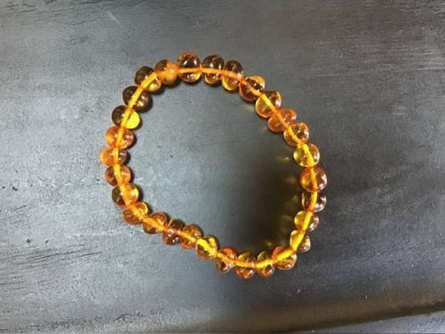 Bracelet ambre cognac