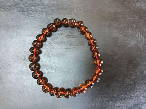 Bracelet ambre cognac