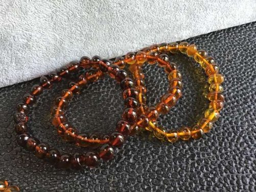 Bracelet ambre cognac
