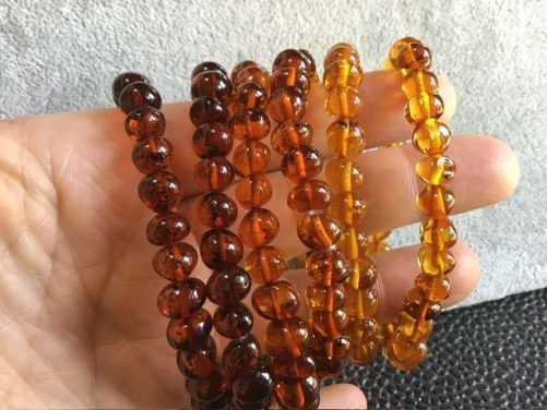 Bracelet ambre cognac