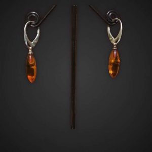 Boucles oreilles ambre