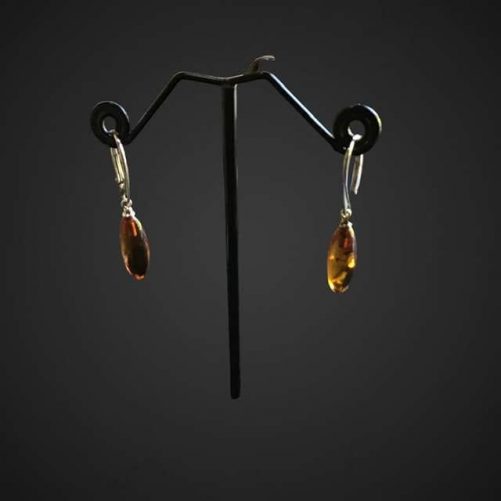 Boucles oreilles ambre
