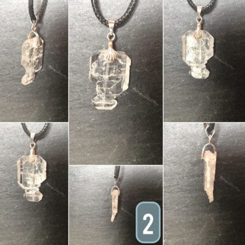 Pendentif quartz à âme
