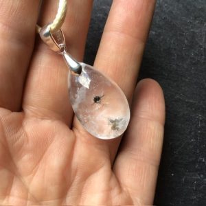 quartz hedenbergite pendentif