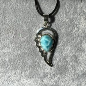 Pendentif en argent avec larimar