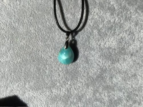Pendentif larimar petite goutte