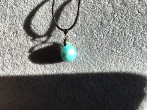 Pendentif larimar petite goutte