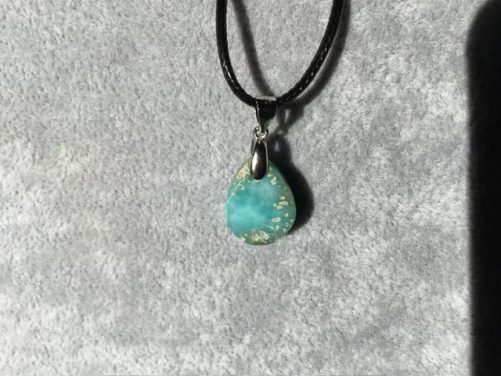 Pendentif larimar petite goutte