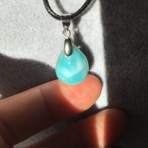 Pendentif larimar petite goutte